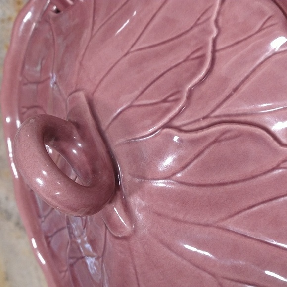 Metlox pottery eggplant purple cabbage lettuce ware vintage rare soup tureen - Picture 3 of 7